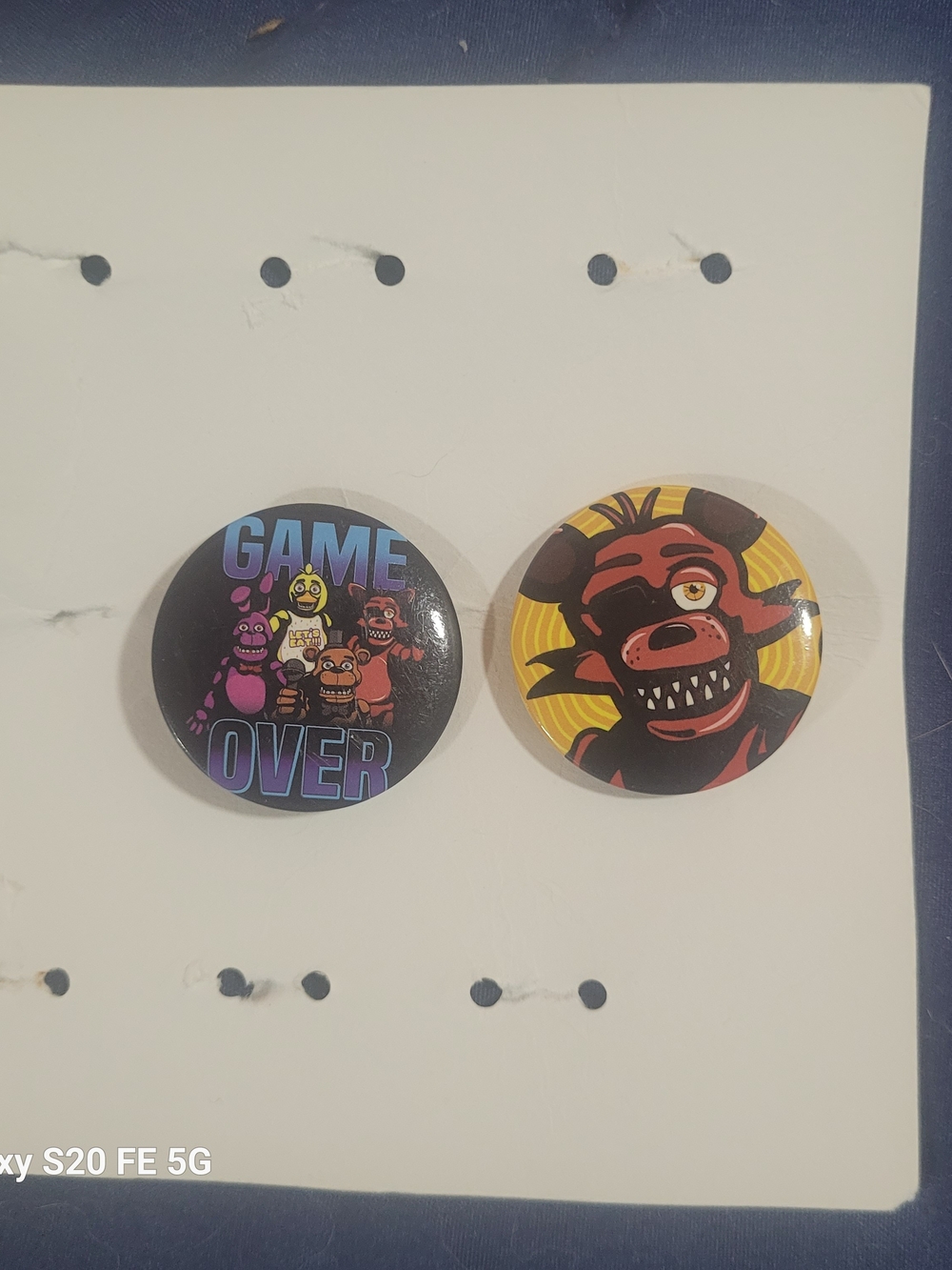 Five Nights Pinback Button Duo - Black & Yellow